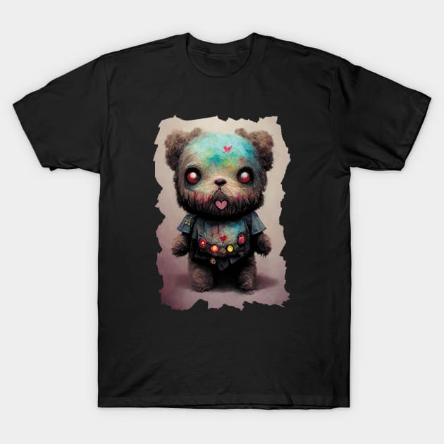 Digital Art | Creepy Cute Voodoo Doll Zombie Teddy Bear T-Shirt by TMBTM